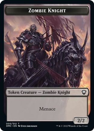 Zombie Knight // Goblin Double-sided Token [Dominaria United Commander Tokens] | Dumpster Cat Games