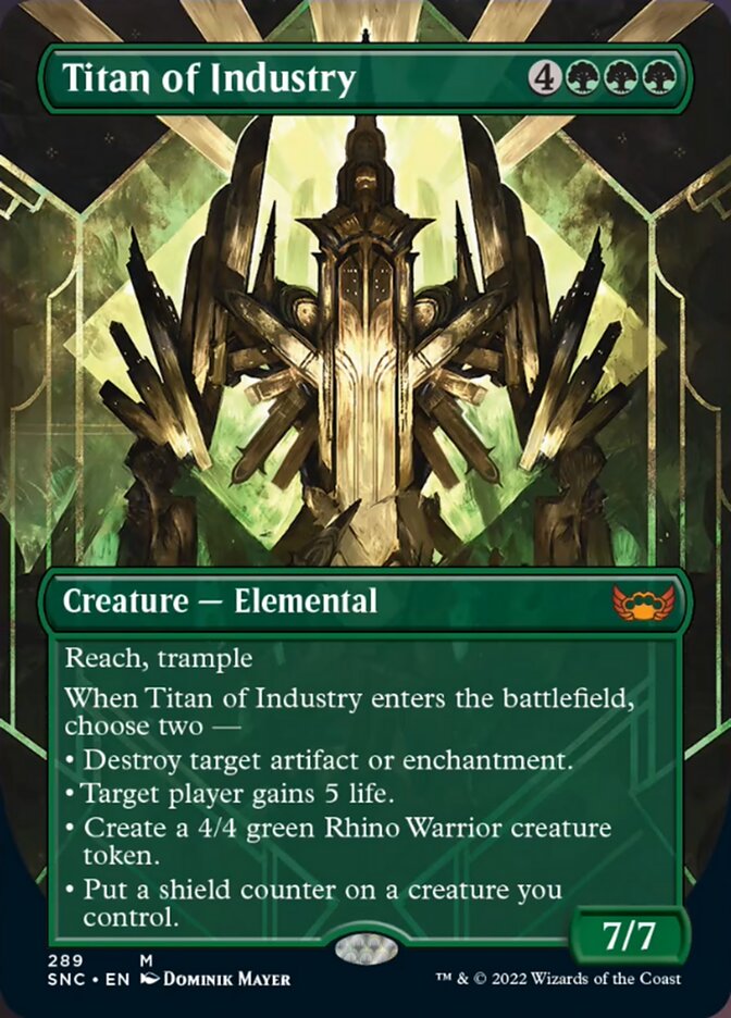 Titan of Industry (Borderless Alternate Art) [Streets of New Capenna] | Dumpster Cat Games