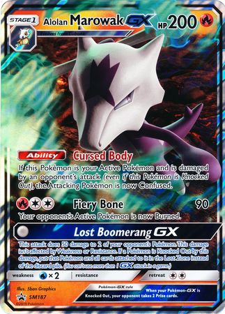 Alolan Marowak GX (SM187) (Jumbo Card) [Sun & Moon: Black Star Promos] | Dumpster Cat Games