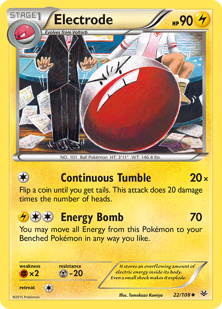 Electrode (22/108) [XY: Roaring Skies] | Dumpster Cat Games
