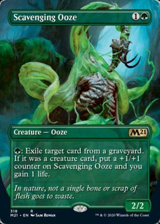 Scavenging Ooze (Alternate Art) [Core Set 2021] | Dumpster Cat Games