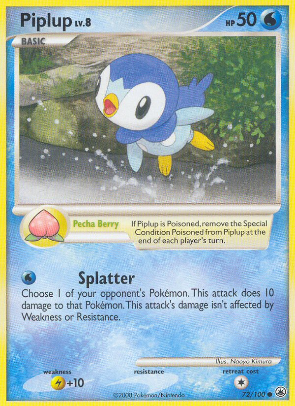 Piplup (72/100) [Diamond & Pearl: Majestic Dawn] | Dumpster Cat Games