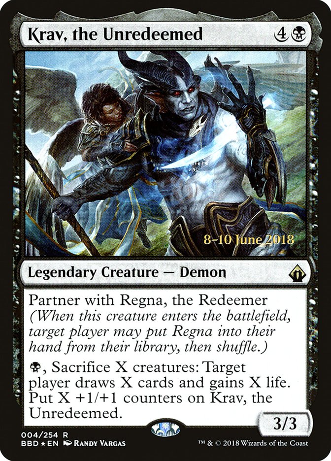 Krav, the Unredeemed  [Battlebond Prerelease Promos] | Dumpster Cat Games