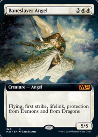 Baneslayer Angel (Extended Art) [Core Set 2021] | Dumpster Cat Games