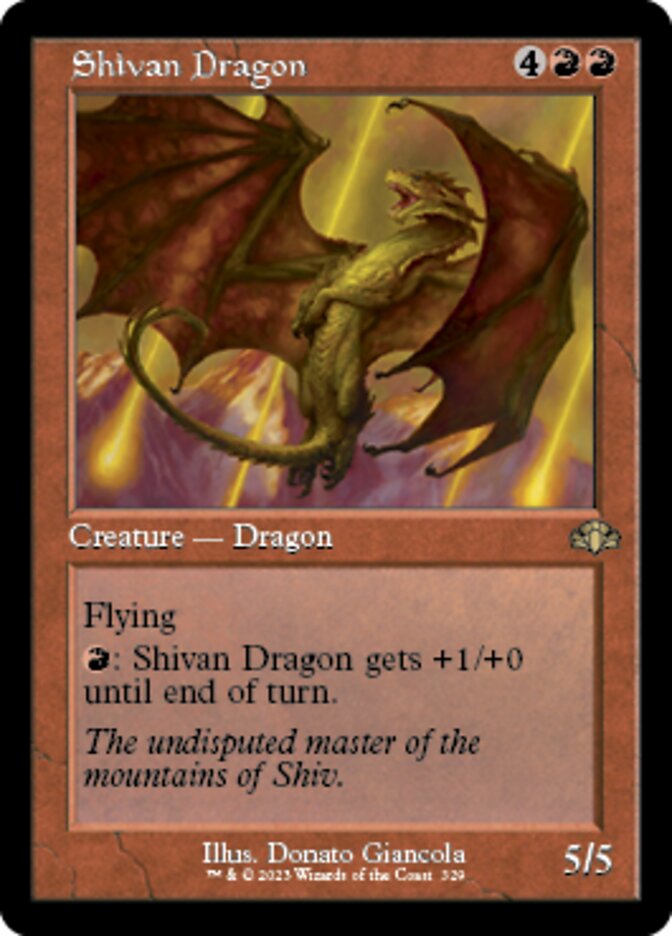 Shivan Dragon (Retro) [Dominaria Remastered] | Dumpster Cat Games