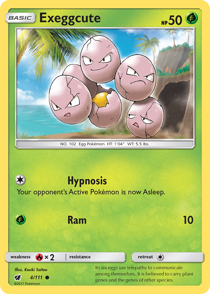 Exeggcute (4/111) [Sun & Moon: Crimson Invasion] | Dumpster Cat Games