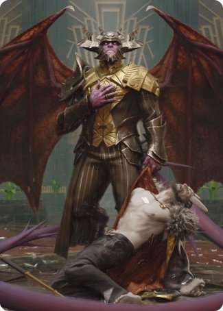 Ob Nixilis, the Adversary 1 Art Card [Streets of New Capenna Art Series] | Dumpster Cat Games