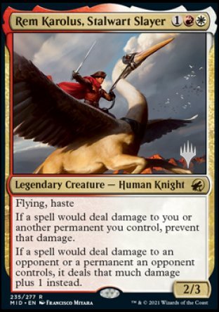 Rem Karolus, Stalwart Slayer (Promo Pack) [Innistrad: Midnight Hunt Promos] | Dumpster Cat Games
