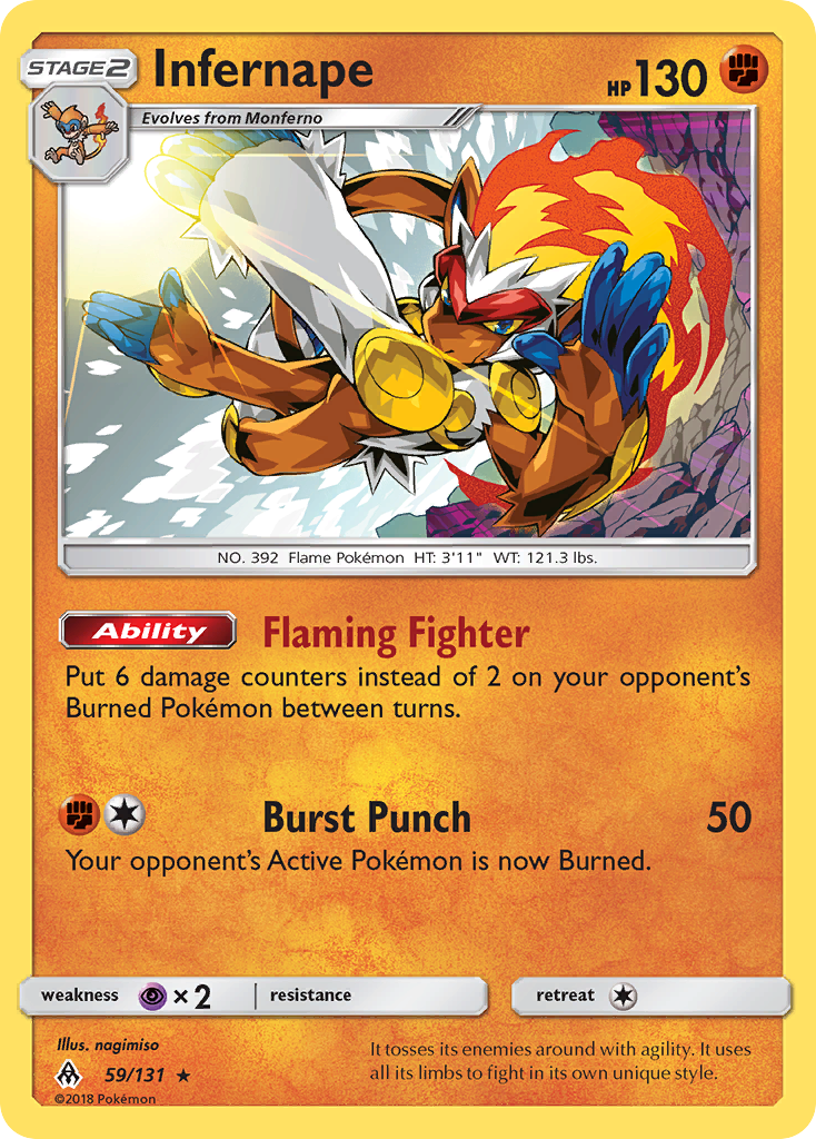 Infernape (59/131) [Sun & Moon: Forbidden Light] | Dumpster Cat Games