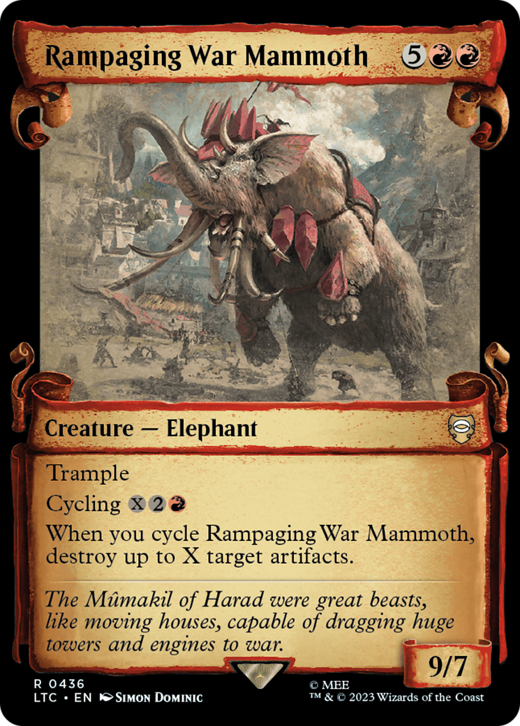 Rampaging War Mammoth [The Lord of the Rings: Tales of Middle-Earth Commander Showcase Scrolls] | Dumpster Cat Games