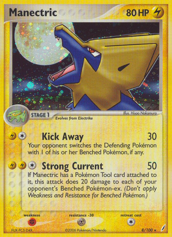 Manectric (8/100) [EX: Crystal Guardians] | Dumpster Cat Games