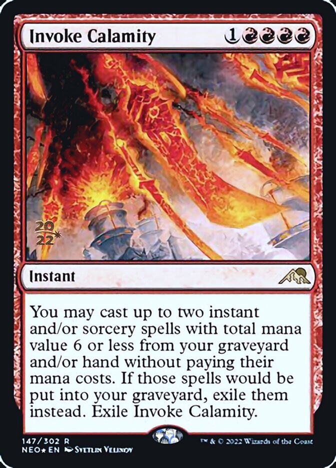 Invoke Calamity [Kamigawa: Neon Dynasty Prerelease Promos] | Dumpster Cat Games