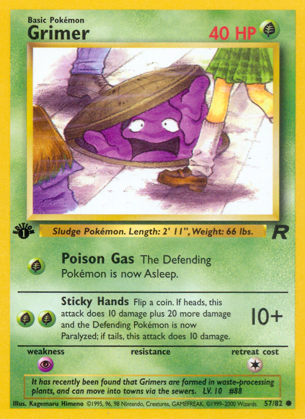 Grimer (57/82) [Team Rocket 1st Edition] | Dumpster Cat Games