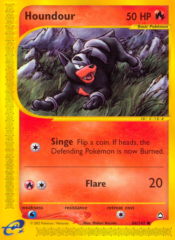 Houndour (86/147) [Aquapolis] | Dumpster Cat Games