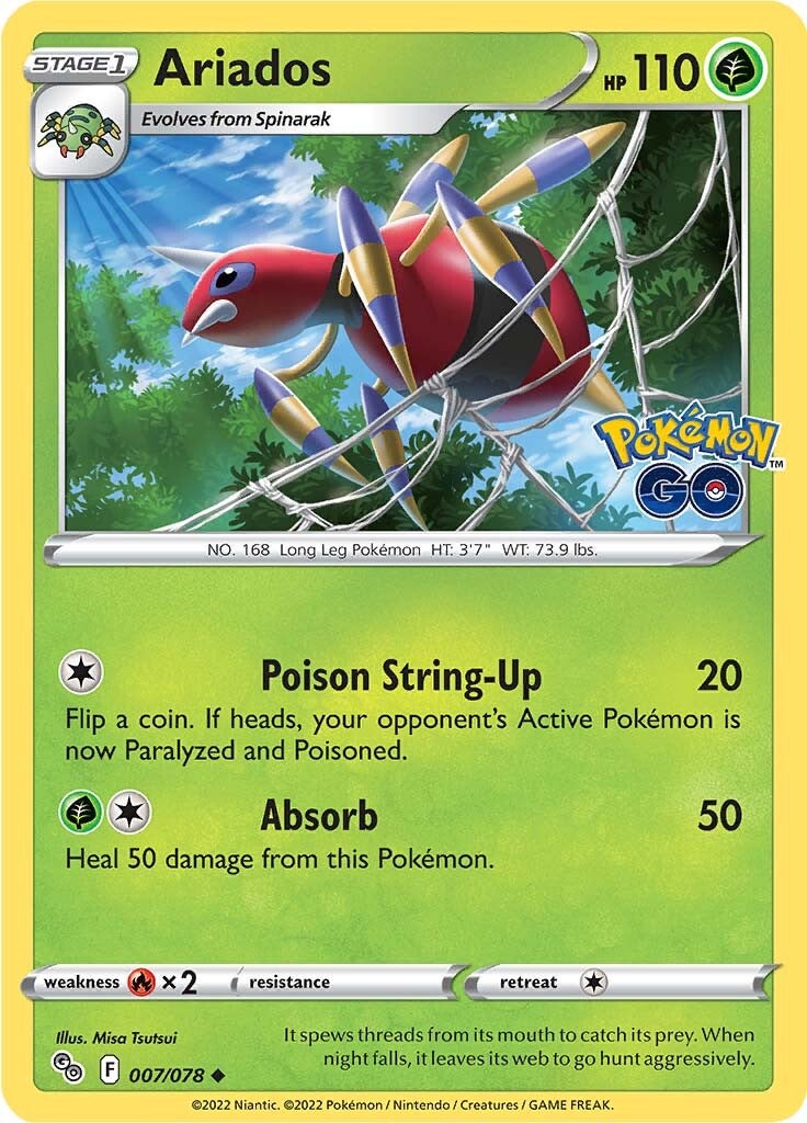 Ariados (007/078) [Pokémon GO] | Dumpster Cat Games