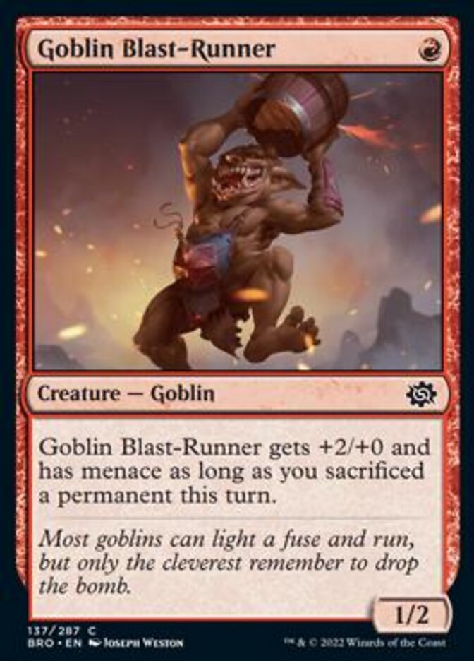 Goblin Blast-Runner [The Brothers' War] | Dumpster Cat Games