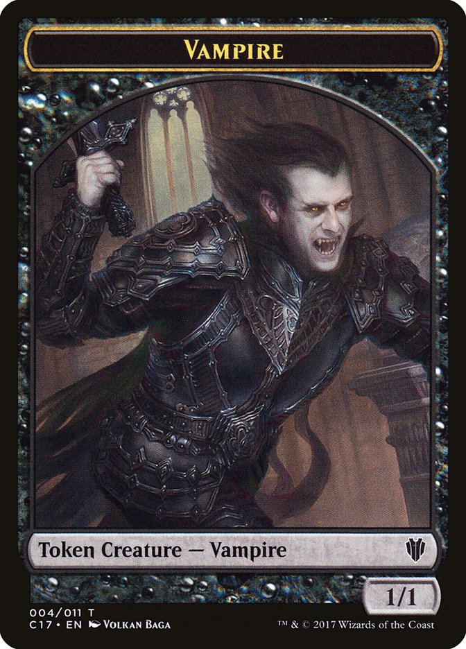 Eldrazi Spawn // Vampire Double-sided Token [Commander 2017 Tokens] | Dumpster Cat Games