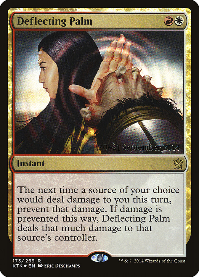 Deflecting Palm  [Khans of Tarkir Prerelease Promos] | Dumpster Cat Games