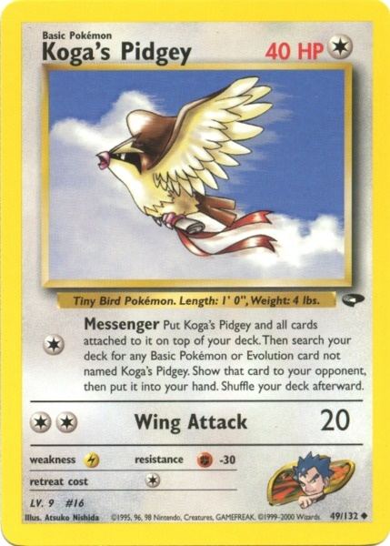 Koga's Pidgey (49/132) [Gym Challenge Unlimited] | Dumpster Cat Games