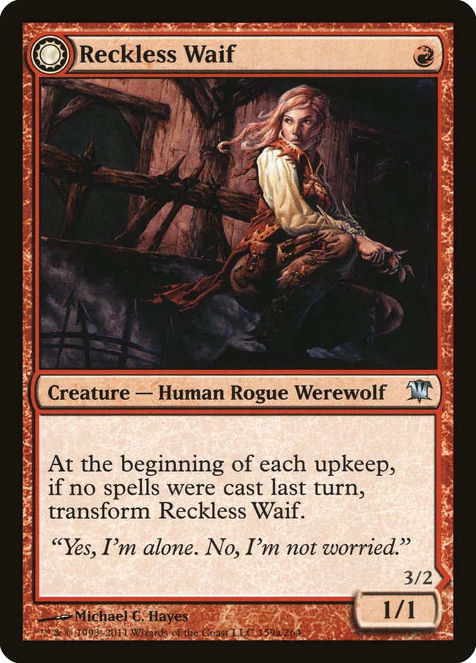 Reckless Waif // Merciless Predator [Innistrad] | Dumpster Cat Games