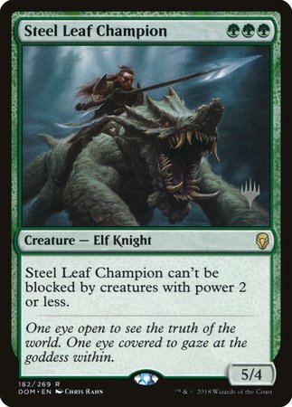 Steel Leaf Champion [Dominaria Promos] | Dumpster Cat Games