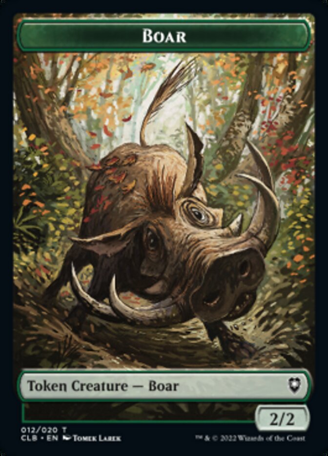 Boar Token [Commander Legends: Battle for Baldur's Gate Tokens] | Dumpster Cat Games