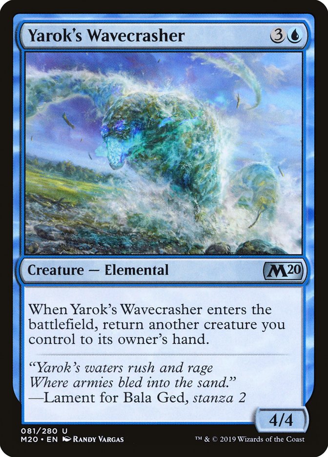 Yarok's Wavecrasher [Core Set 2020] | Dumpster Cat Games