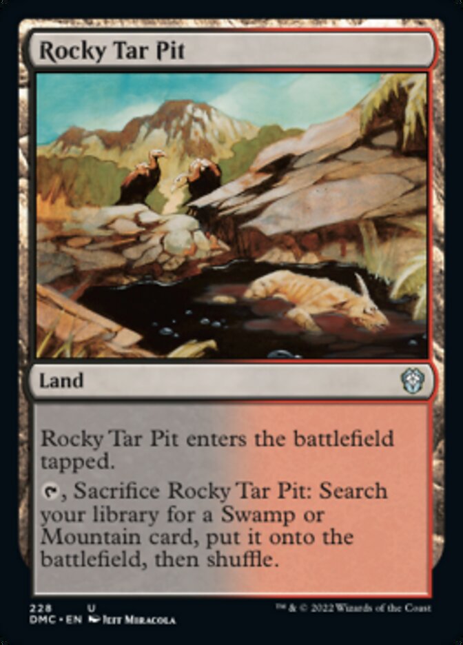 Rocky Tar Pit [Dominaria United Commander] | Dumpster Cat Games