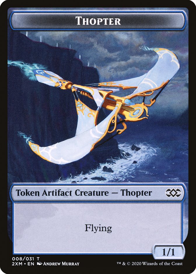 Myr (024) // Thopter (008) Double-sided Token [Double Masters Tokens] | Dumpster Cat Games