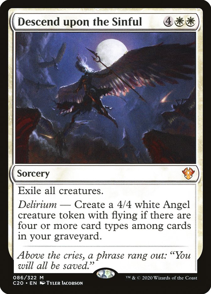 Descend upon the Sinful [Commander 2020] | Dumpster Cat Games