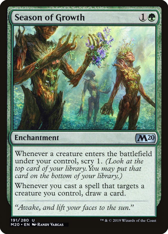 Season of Growth [Core Set 2020] | Dumpster Cat Games