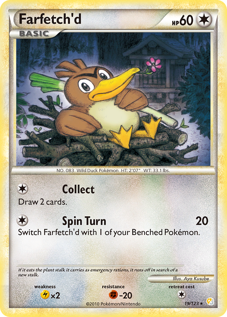 Farfetch'd (19/123) [HeartGold & SoulSilver: Base Set] | Dumpster Cat Games