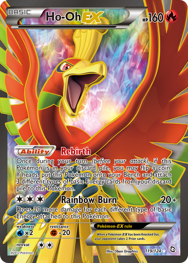 Ho-Oh EX (119/124) [Black & White: Dragons Exalted] | Dumpster Cat Games