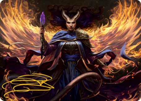 Farideh, Devil's Chosen Art Card (Gold-Stamped Signature) [Dungeons & Dragons: Adventures in the Forgotten Realms Art Series] | Dumpster Cat Games