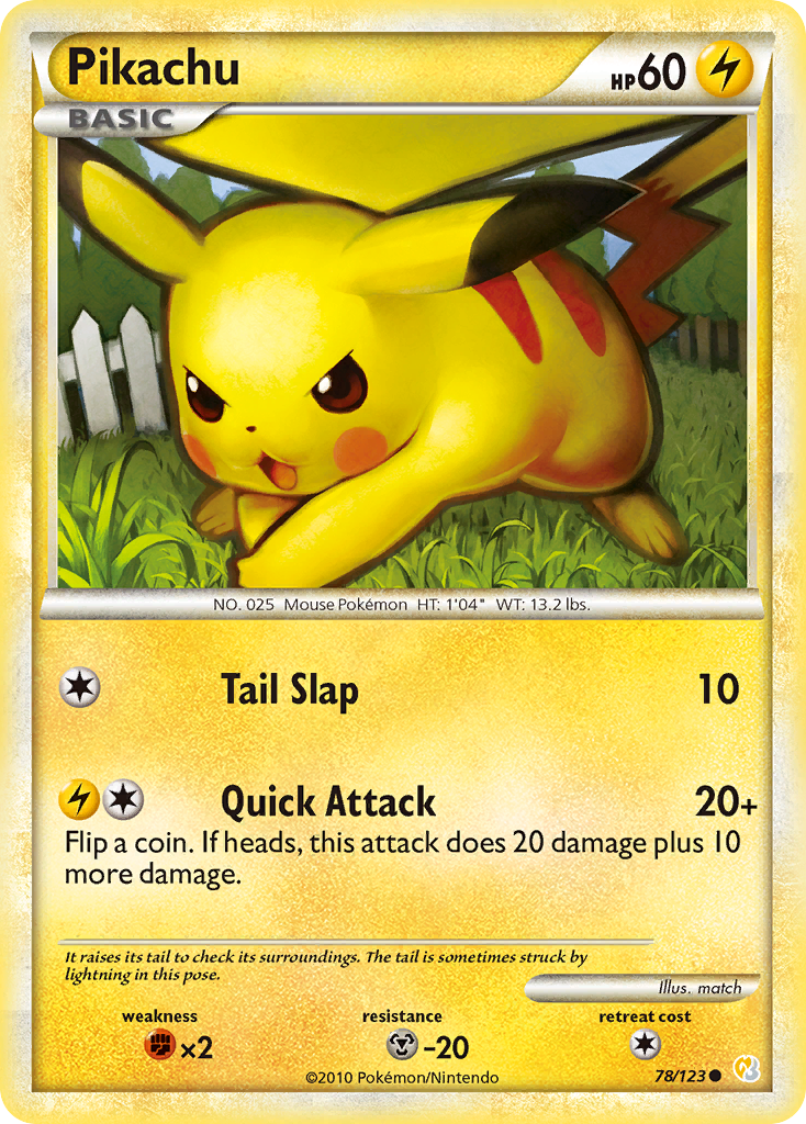 Pikachu (78/123) [HeartGold & SoulSilver: Base Set] | Dumpster Cat Games