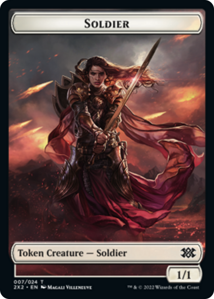 Faerie Rogue // Soldier Double-sided Token [Double Masters 2022 Tokens] | Dumpster Cat Games