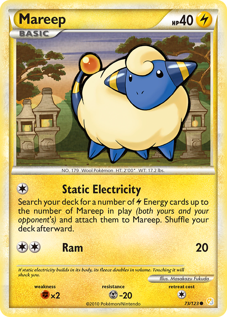 Mareep (73/123) [HeartGold & SoulSilver: Base Set] | Dumpster Cat Games