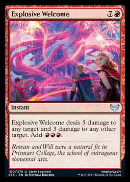 Explosive Welcome [Strixhaven: School of Mages] | Dumpster Cat Games