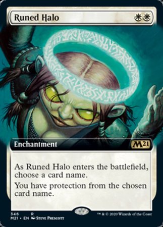 Runed Halo (Extended Art) [Core Set 2021] | Dumpster Cat Games
