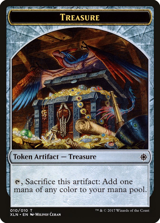 Treasure (010/010) [Ixalan Tokens] | Dumpster Cat Games