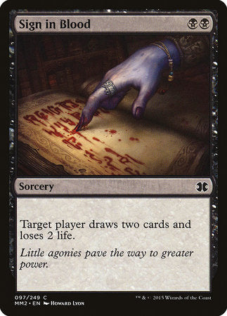 Sign in Blood [Modern Masters 2015] | Dumpster Cat Games