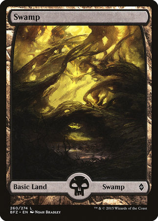 Swamp (260) - Full Art [Battle for Zendikar] | Dumpster Cat Games