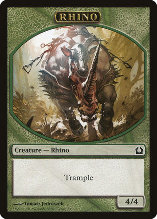 Rhino Token [Return to Ravnica Tokens] | Dumpster Cat Games