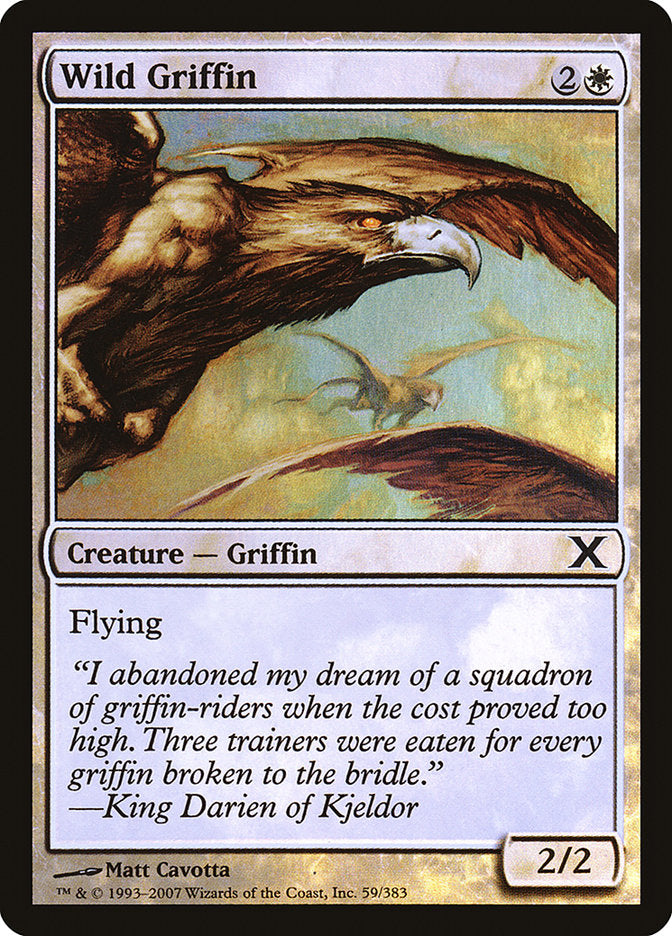 Wild Griffin (Premium Foil) [Tenth Edition] | Dumpster Cat Games