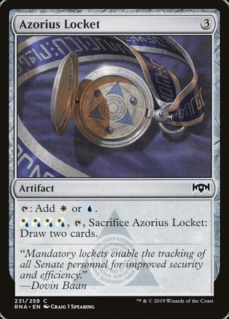 Azorius Locket [Ravnica Allegiance] | Dumpster Cat Games
