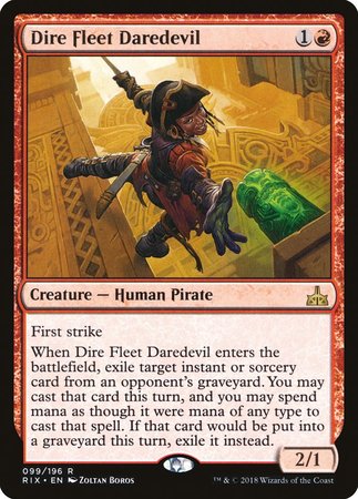 Dire Fleet Daredevil [Rivals of Ixalan] | Dumpster Cat Games