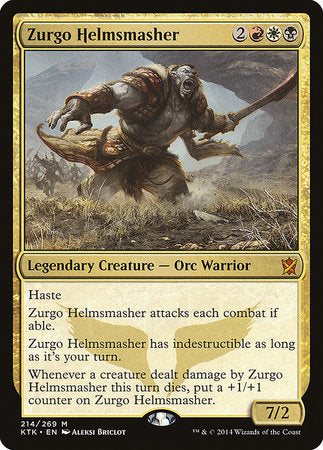 Zurgo Helmsmasher [Khans of Tarkir] | Dumpster Cat Games