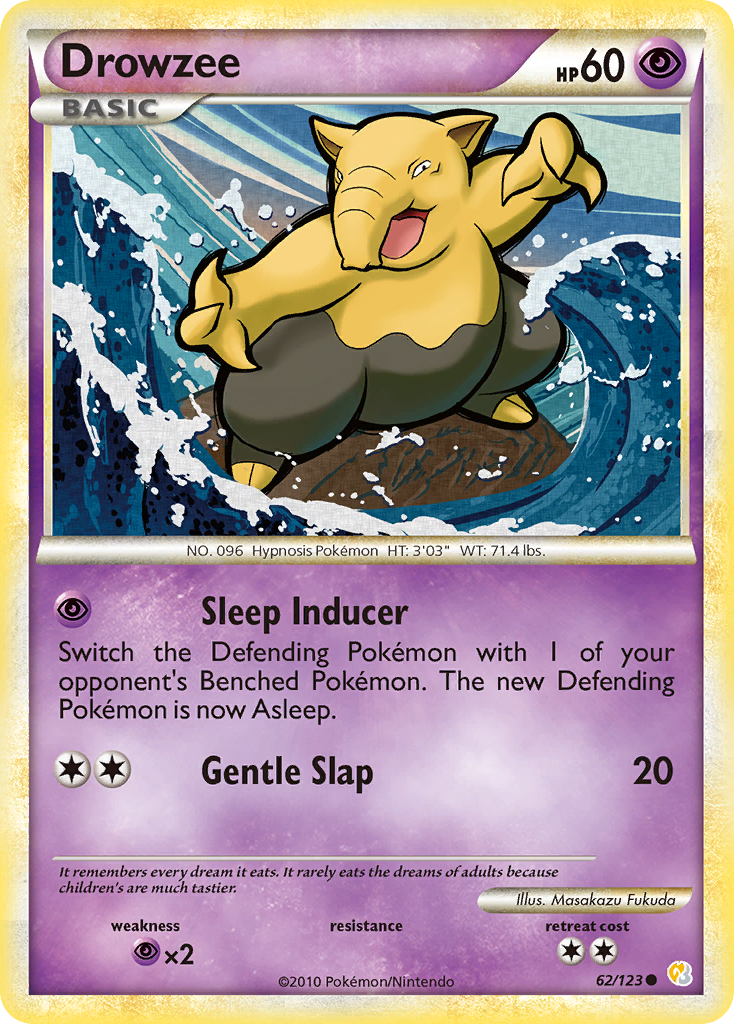 Drowzee (62/123) [HeartGold & SoulSilver: Base Set] | Dumpster Cat Games