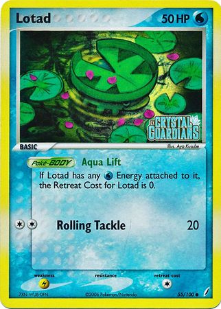 Lotad (55/100) (Stamped) [EX: Crystal Guardians] | Dumpster Cat Games