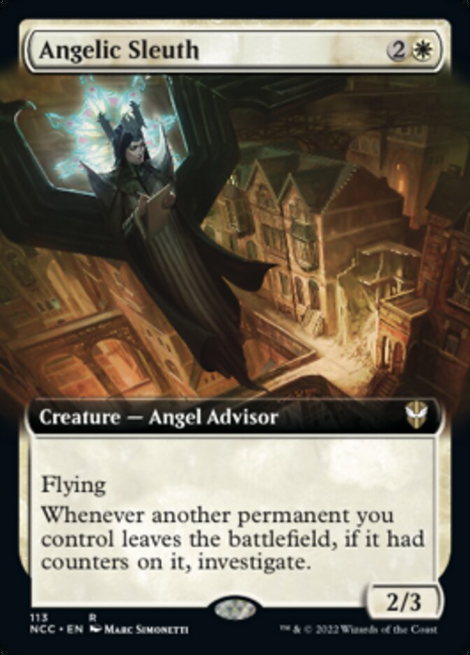 Angelic Sleuth (Extended Art) [Streets of New Capenna Commander] | Dumpster Cat Games